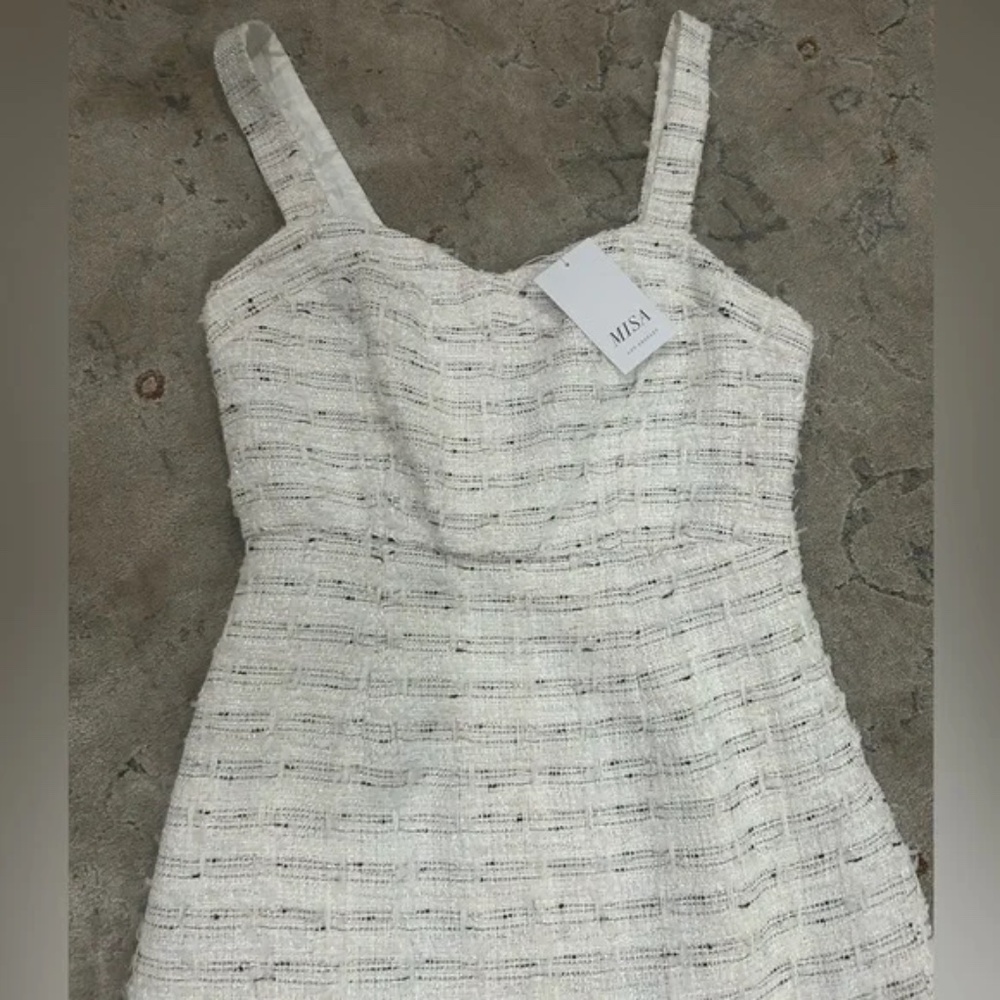MISA LOS ANGELES Elke Dress in Winter White Size Medium NWT $540 - Picture 6 of 12